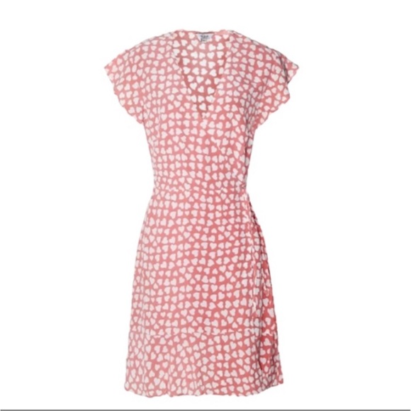 Rails Leanne Sweehearts Print Silk Wrap Dress - Picture 3 of 16